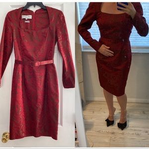 Catherine Regehr Knee length dark red dress. Size S